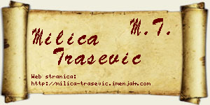 Milica Trašević vizit kartica
